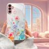 Чехол-накладка из закаленного стекла с цветами для Samsung S26 S25 Ultra S24 S23 Plus S21 FE S22 A56 5G A55 A54 A36 A53 A52S A17 A16 A34 A51