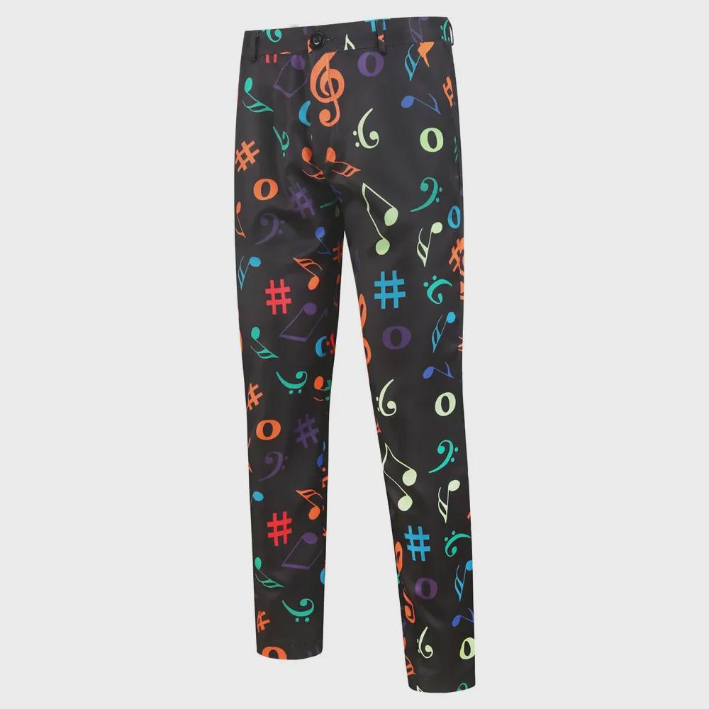 2023 Мужской повседневный костюм-тройка в европейском и американском стиле с 3D-печатью: Жилет, брюки и куртка