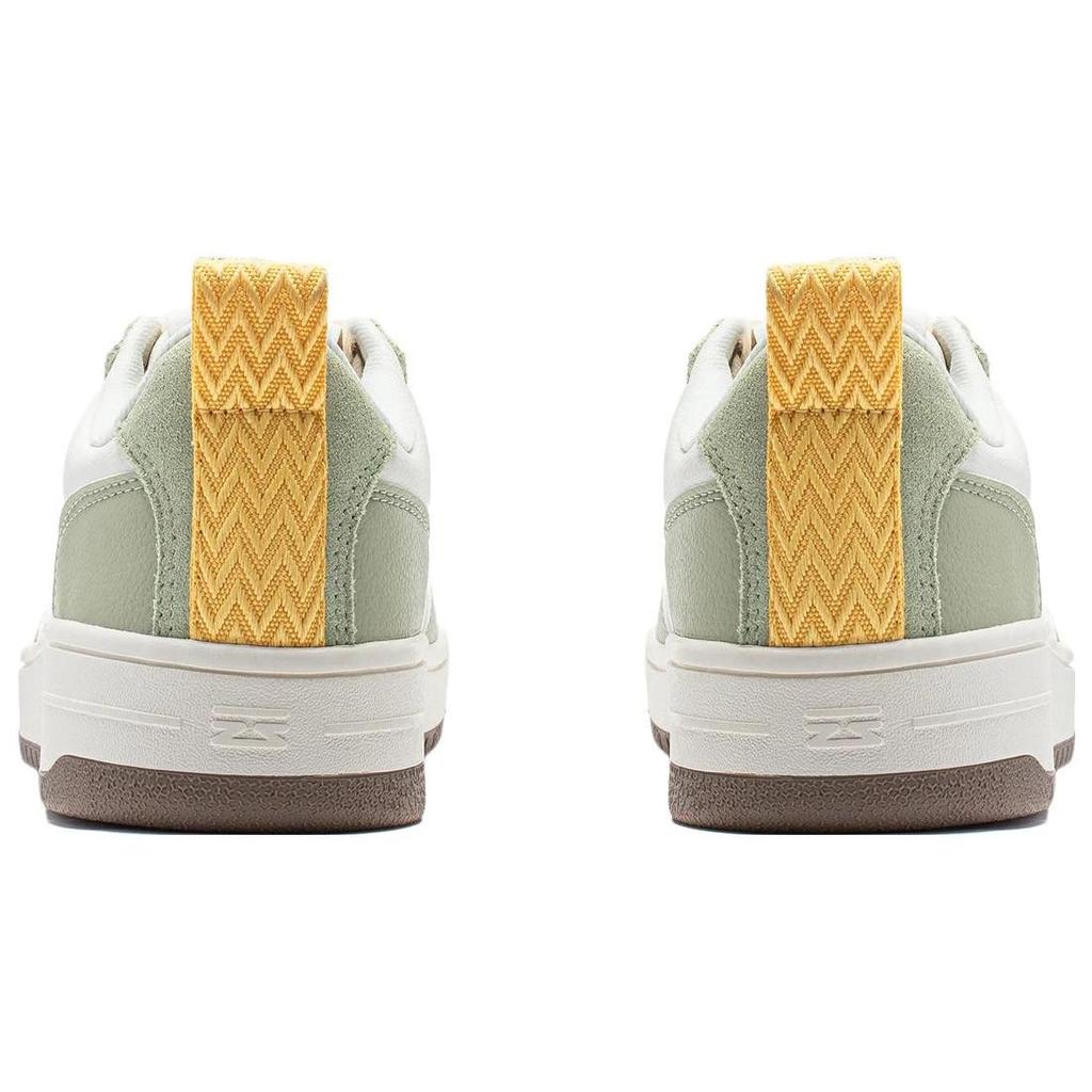 Li Ning Star Candy Противоскользящие Амортизирующие Низкие Скейтбордические Кроссовки Женские Зелено-Белые AGCT472-3