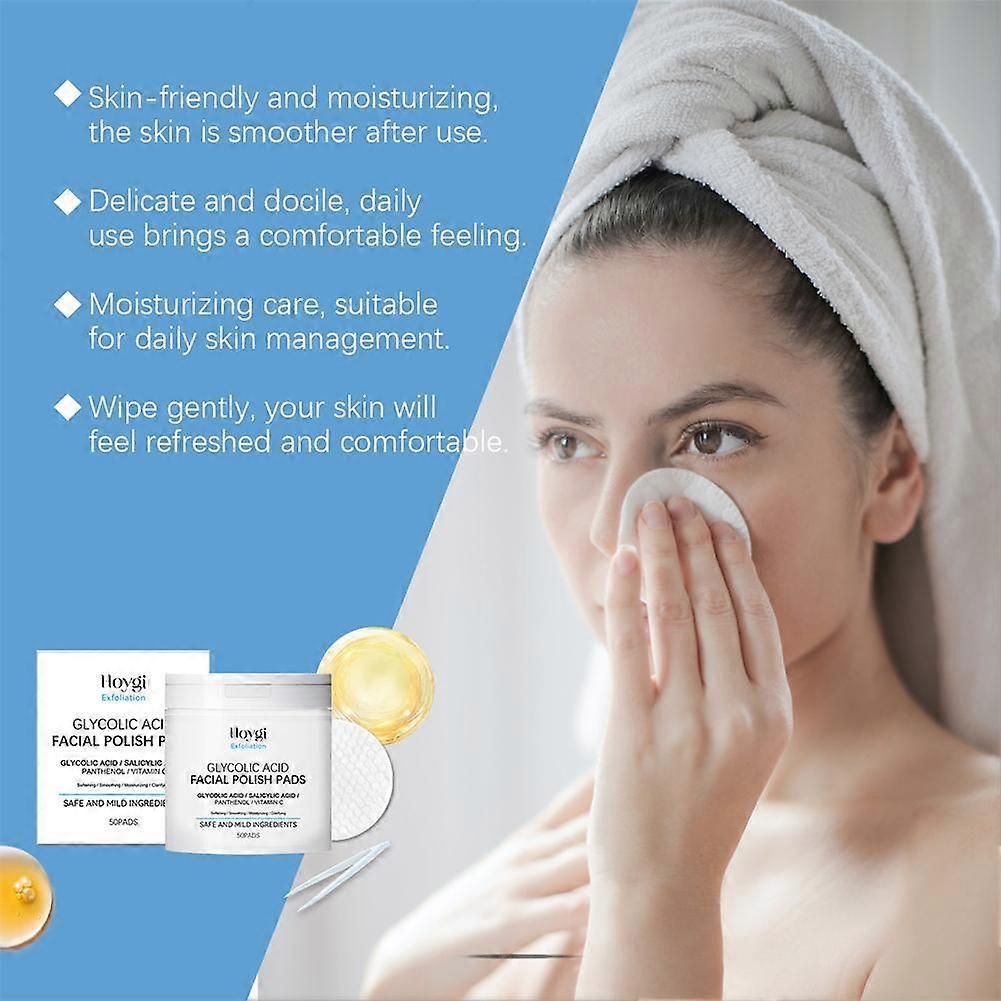 Glycolic Acid Exfoliating Cotton Pad Facial Moisturizing Pad Exfoliating Wet Compress Pad Anti-Wrinkle Hydrating Pore Refining Pad HO-A05-0882-01