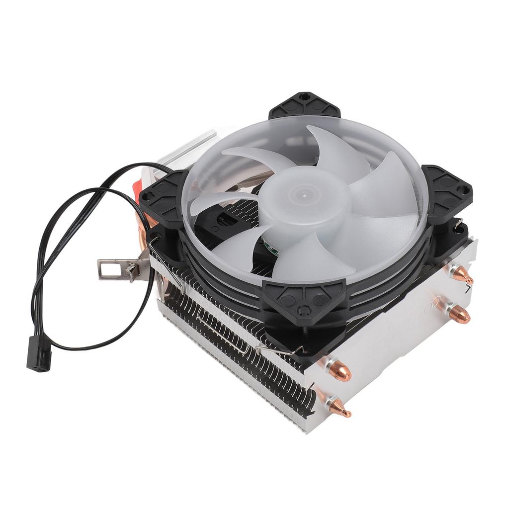 Воздушный кулер для ЦП 90мм 48cfm 1800 об/мин 2 медные тепловые трубки RGB-подсветка Вентиляторы охлаждения ЦП для компьютера для Intel LGA115X для AMD