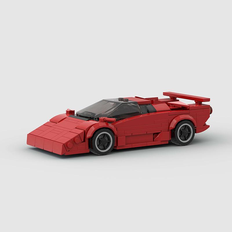 MOC Ретро Гоночный Автомобиль Кирпичики Скоростные Машины Технические Строительные Блоки DIY Набор City Friends Детские Игрушки Креативные Подарки для Мальчиков Девочек