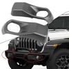 High Quality Car Accessories Car Light Cover Light Cap 1 Pair ABS Black Fog Lamp Bezel Fog Light Front Bumper For JEEP