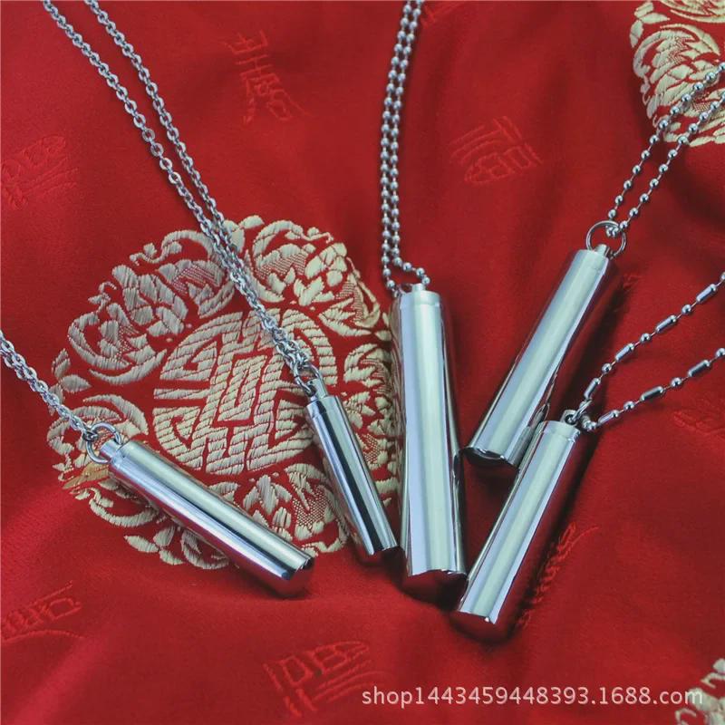 Подвеска-ожерелье в виде флакона духов из нержавеющей стали для мужчин и женщин STN002