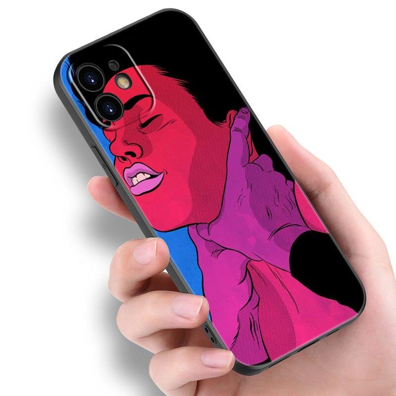 Sexy Lady Red Lips Girls Bikini Case For Apple iPhone 14 13 12 Mini 11 Pro Max 7 8 XR X XS 7 8 Plus SE 2020 2022 Black Cover
