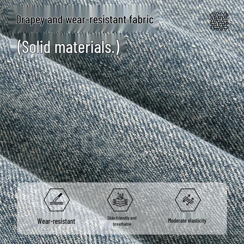 Мужские джинсы Mark Fairwhale 2025 Осень Свободный крой Потертости Прямой крой