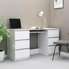 VidaXL White Desk 140x50x77 Cm Chipboard