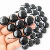 Черный Оникс Круглый Кабошон – 20x20 мм Натуральный Гладкий Плоскоспинный Самоцвет для Изготовления Ювелирных Изделий