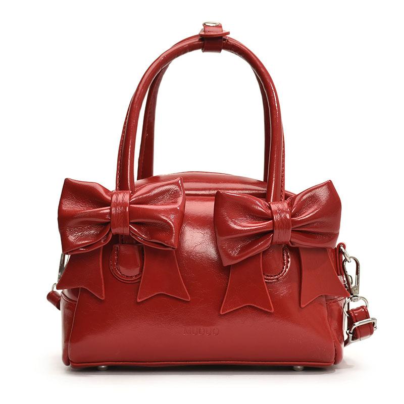 Foreign Spice Girl Ballet Bow Handbag Women's 2025 New Fashion PU Crossbody Shoulder Bag