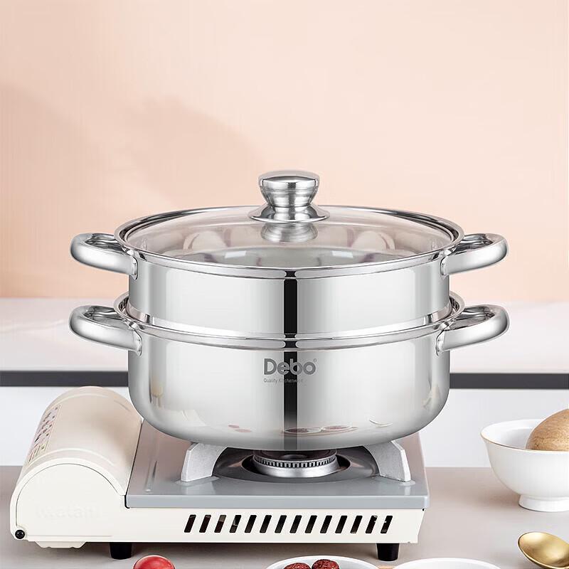 DeBao Rosen 304 Нержавеющая сталь 28 см Двухслойная кастрюля-пароварка для супа