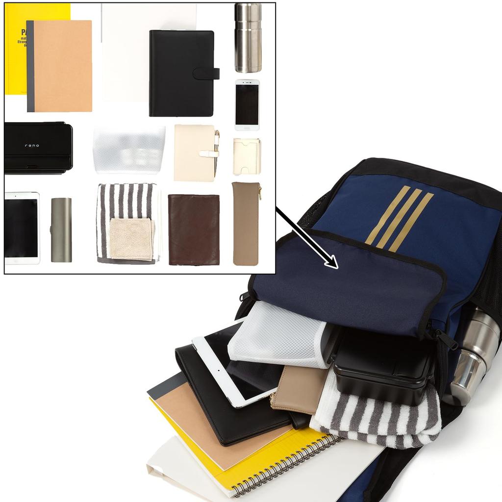 Рюкзак-коробка Тип 63933 Темно-синий В40 x Ш26 x Г15 см [Adidas] № 63933 Мужской