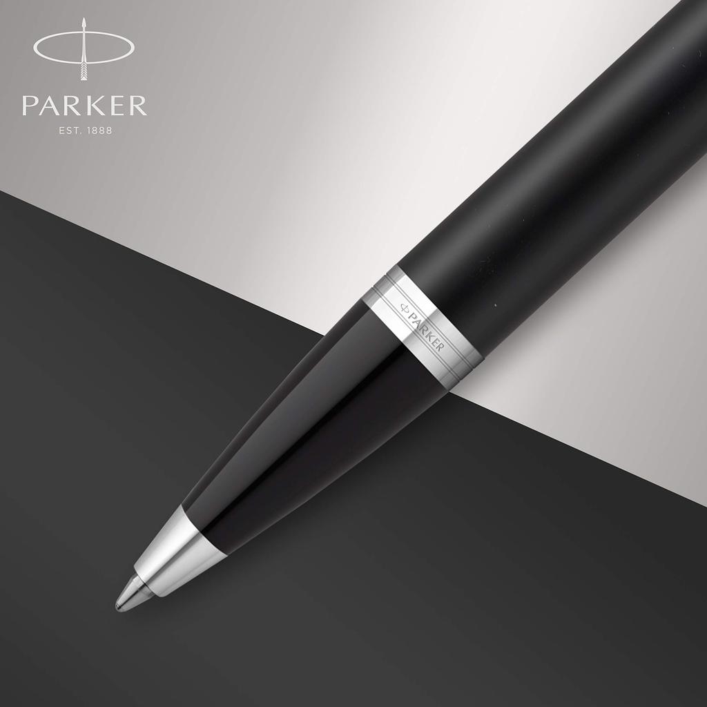 PARKER IM Matte Black CT Ballpoint Pen, Medium Nib, Oil-Based, Gift Boxed, Officially Imported, Product Number 2143442Z