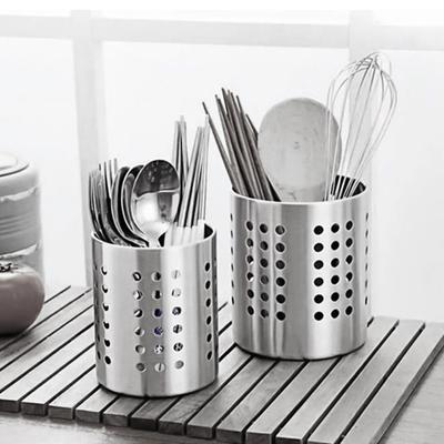 Держатель палочек для еды, полированная поверхность для кухни, контейнер для столовых приборов из нержавеющей стали, хорошие перфорированные отверстия, прочный
