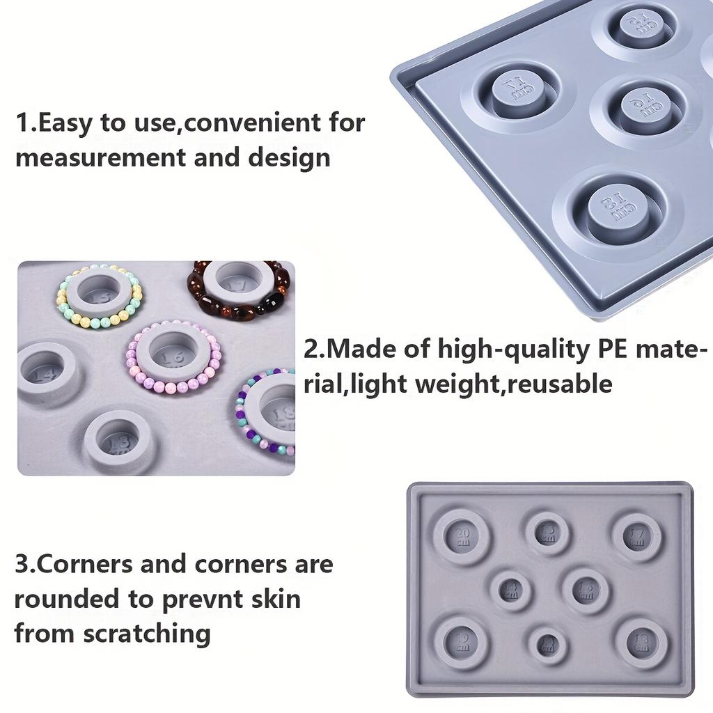 1 шт. Пластиковая доска для дизайна ювелирных изделий, подходит для изготовления браслетов, ожерелий своими руками