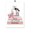 Flower Perfume Lipstick Book Fashion Makeup Nordic Posters And Prints Art Canvas Painting Wall Pictures For Living Room Decor
