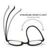 Fashion Anti Blue Light Reading Glasses Retro TR90 Ellipse Frame Middle-aged Elderly Presbyopia Eyeglasses Diopter