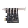 Карта расширения PCI-E USB 3.0 Поддержка Windows 11 10 8 X 7 Vista XP Настольный ПК 5 Гбит/с Superspeed 4 порта С собственным питанием