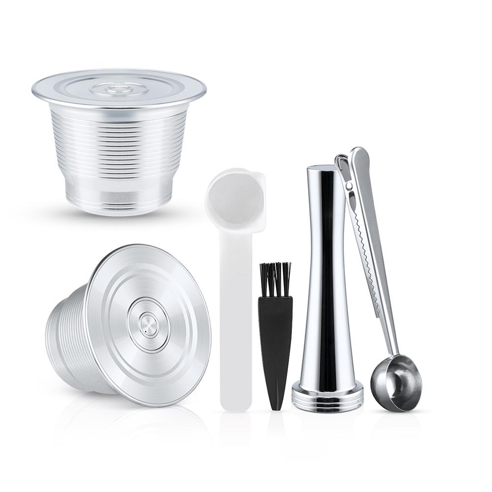 Многоразовая капсула для кофе Nespresso, фильтр для эспрессо из нержавеющей стали с темпером, многоразовая кофейная посуда