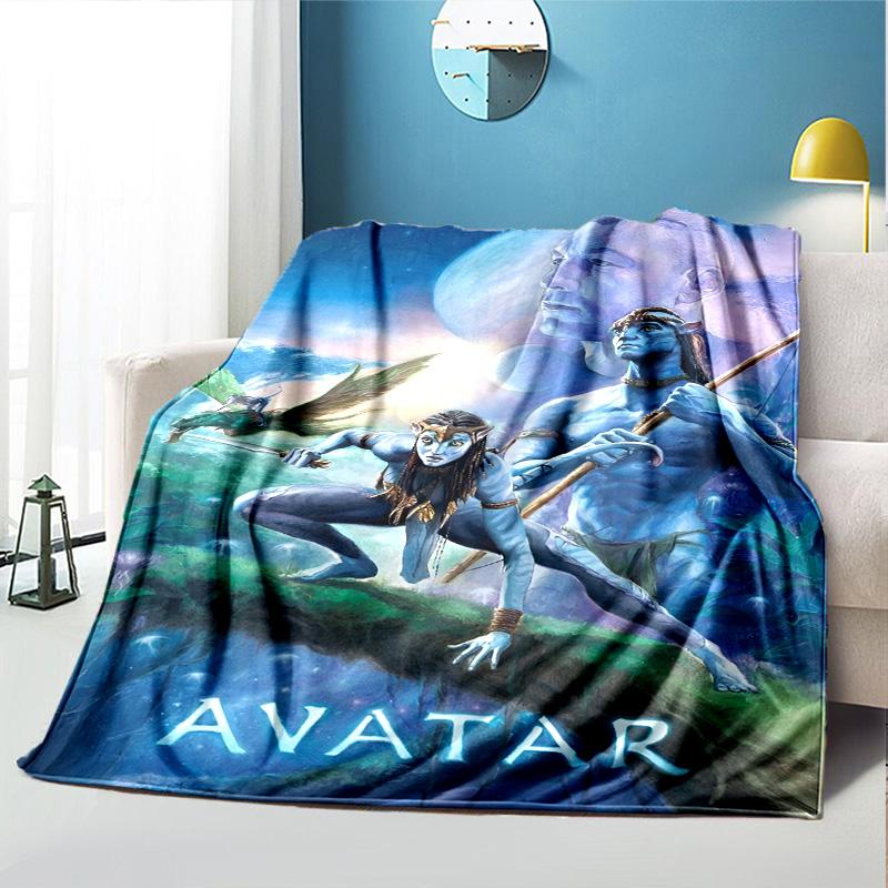 Avatar Pattern Blanket for Home Decoration, Bed, Sofa, Car Travel, Camping, Suitable for All Seasons, Birthday Christmas Gift