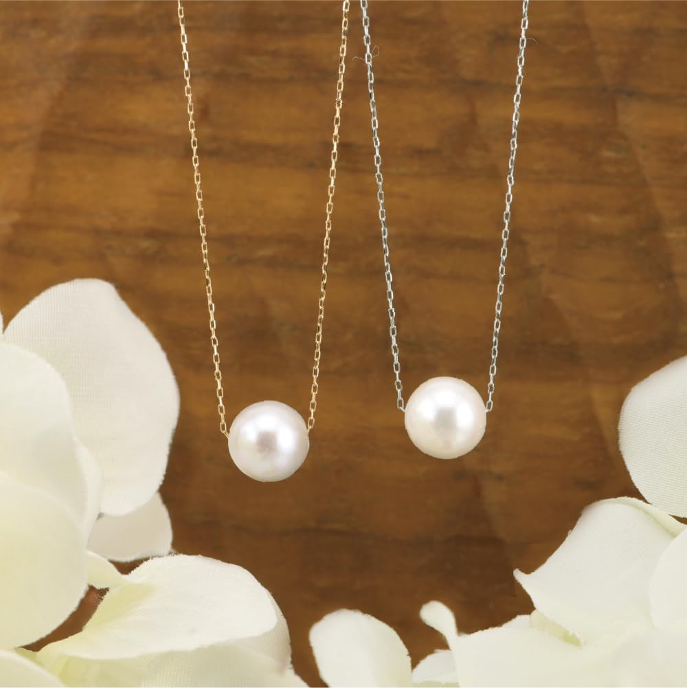 Ожерелье из жемчуга K18 Akoya, 18-каратное ожерелье из золота, одинарное, 7 мм [Hana Kirari] 7,0 мм / (18K)