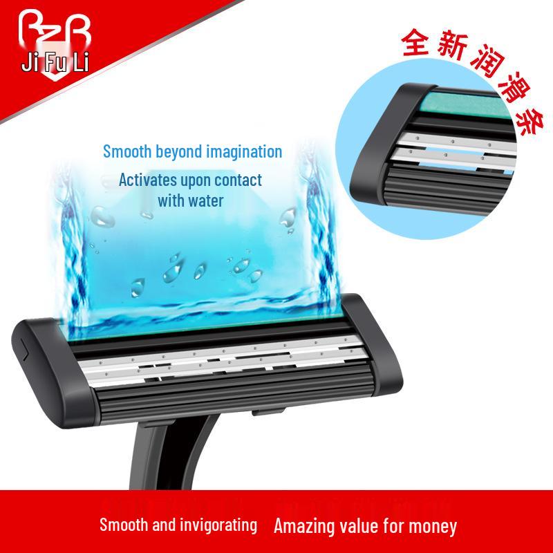 Two-Layer Disposable Hotel Razor: Clog-Free, Quick & Convenient for Business Trips