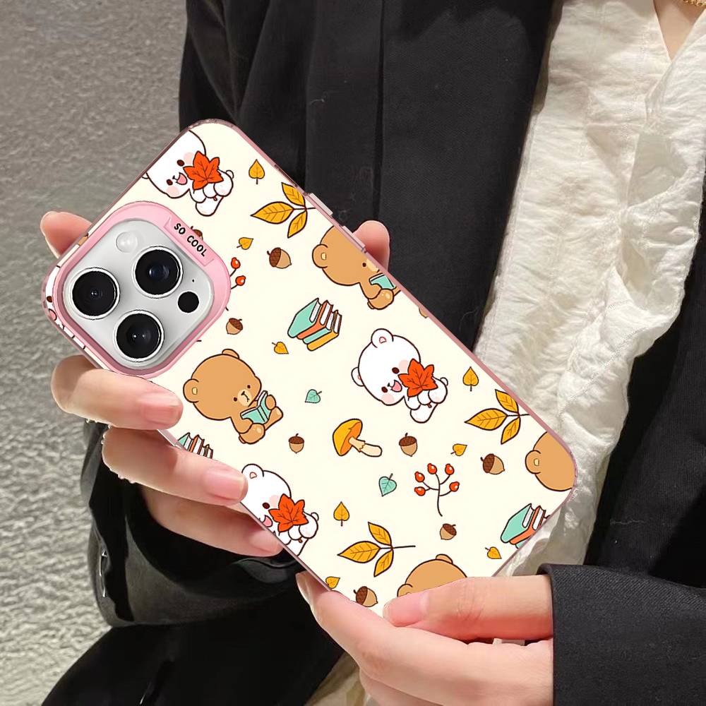 Милый Чехол для Телефона Bubu Dudu Для IPhone 17 16 15 14 11 12 13 Pro Max Pro Plus Цветной Серебристый Чехол