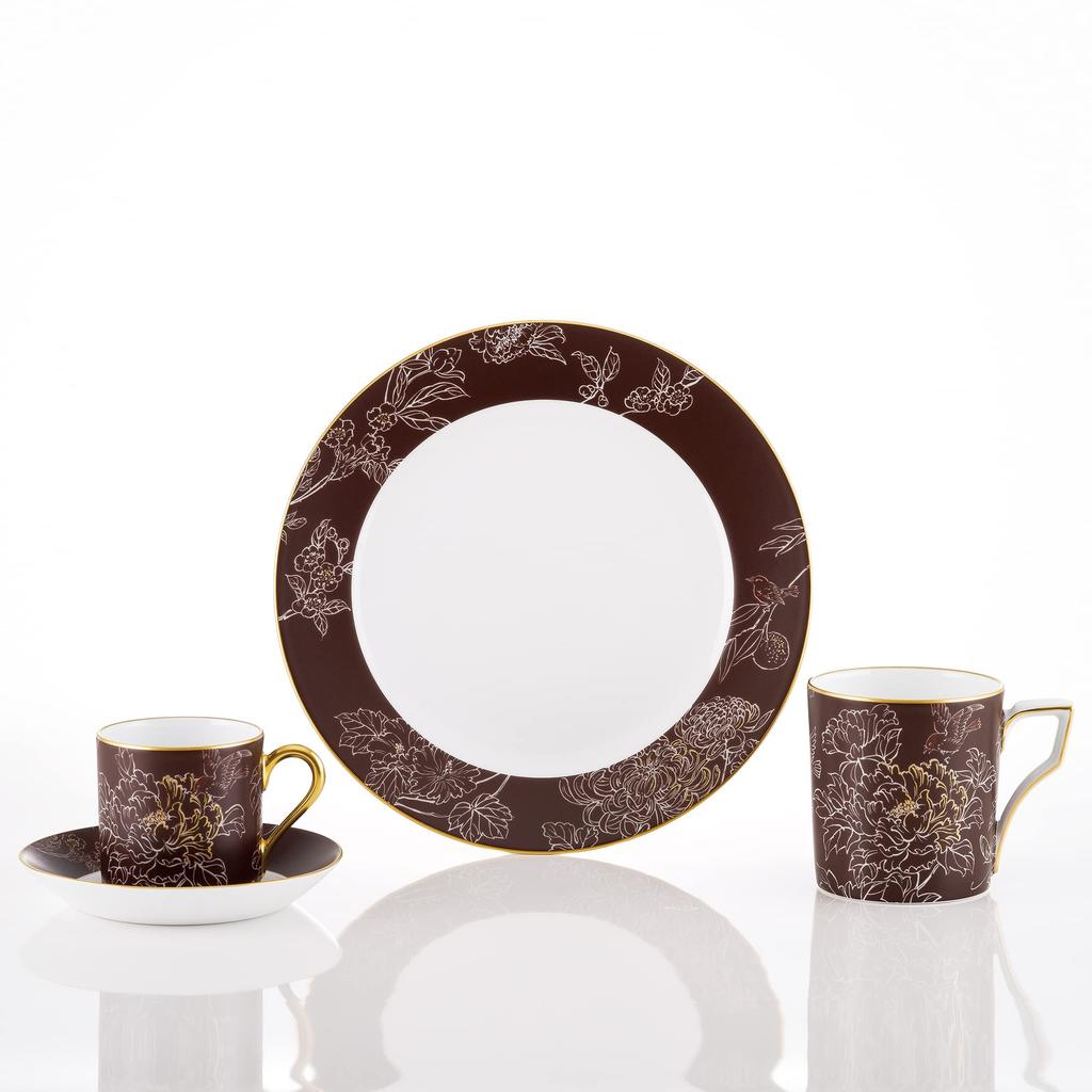 Okura Touen [Okura Touen X Chiso] Silent Garden 23cm Plate, Made In Japan, 2H/C307