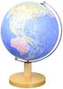 Showa Carton Globe 21-GM Administrative Map Type Sphere Diameter 21cm Wooden Base