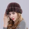 New Arrival Women Genuine Mink Fur Hat Fashion Luxury Handmade 100%Natural Mink Fur Cap Winter Lady Warm Real Fur Hat