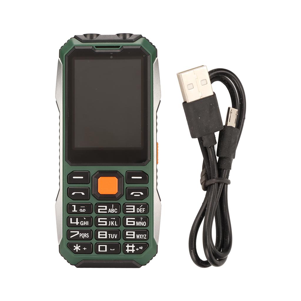 2G телефон для пожилых людей с двумя SIM-картами, большой кнопкой, 2,4-дюймовым HD-экраном, 6800 мАч, долгим сроком службы батареи