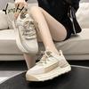 Женская спортивная обувь 2024 года, новая мода, ретро, маленькие белые, универсальные, модные, повседневные, беговые, кроссовки Plataforma, весна-лето