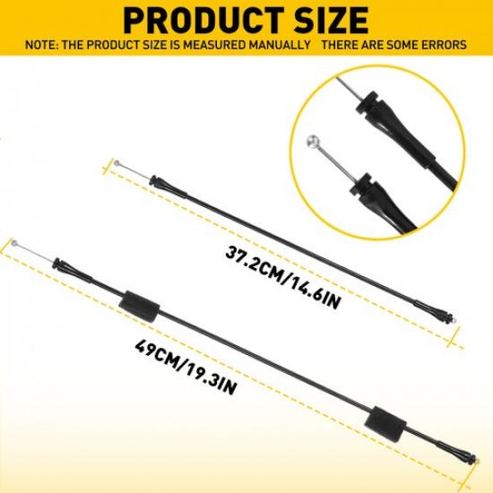 For 1992-14 Ford F150 F250 Upper+Lower Side Door Latch Release Cable Rear Door K