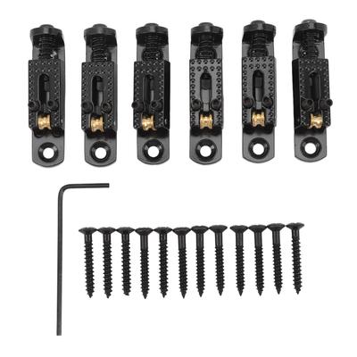 6 шт. Металлические регулируемые по высоте седла для гитарного бриджа для 3 4 5 6 7-струнной электрогитары, седла для бриджа для сигарной коробки, банджо