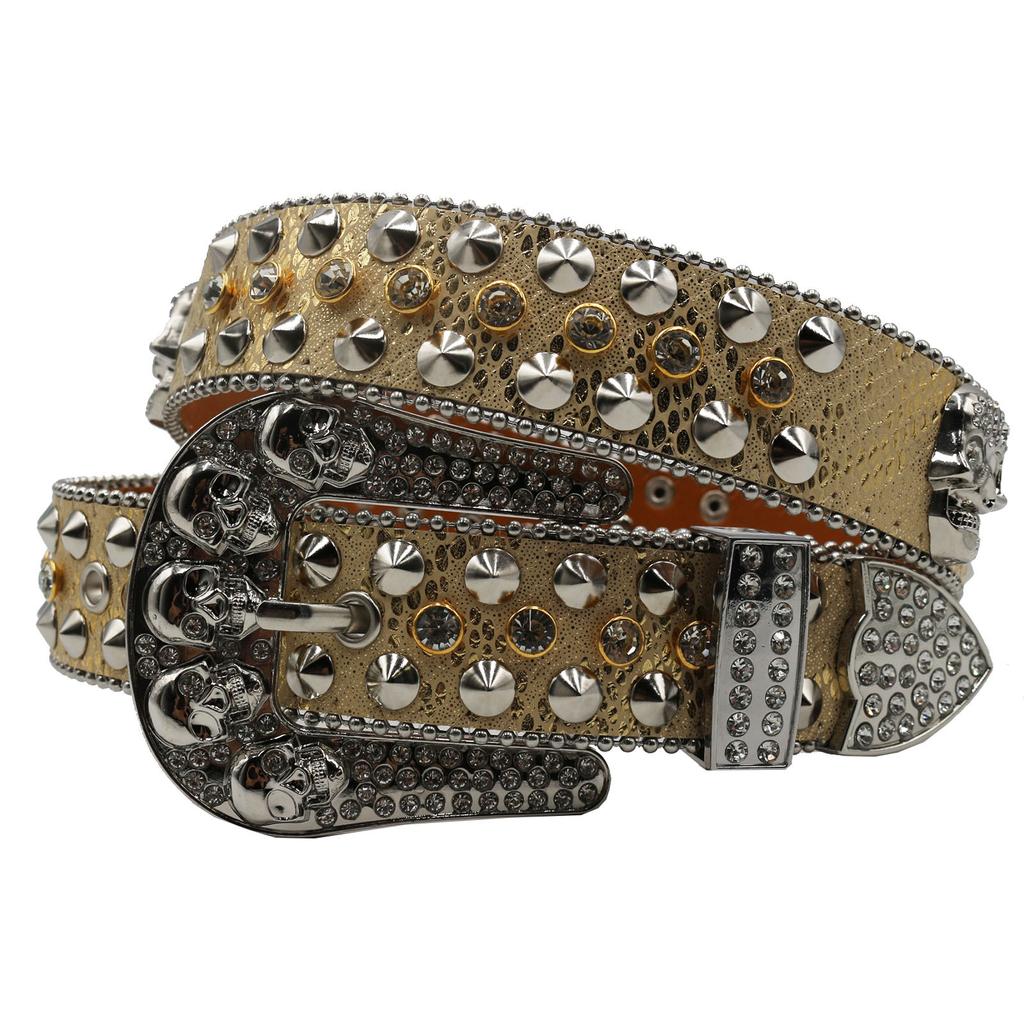 Европейский и американский универсальный женский ремень Женский ремень со стразами и змеиным принтом Женский ремень Полностью бриллиантовый широкий ремень