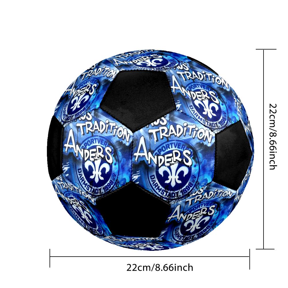 SV Darmstadt 98 Футбольный мяч для зала Цветной Машинная строчка ПВХ Размер 5 Командные тренировки Готов к соревнованиям Прочный Высокий отскок Крутой спортивный подарок