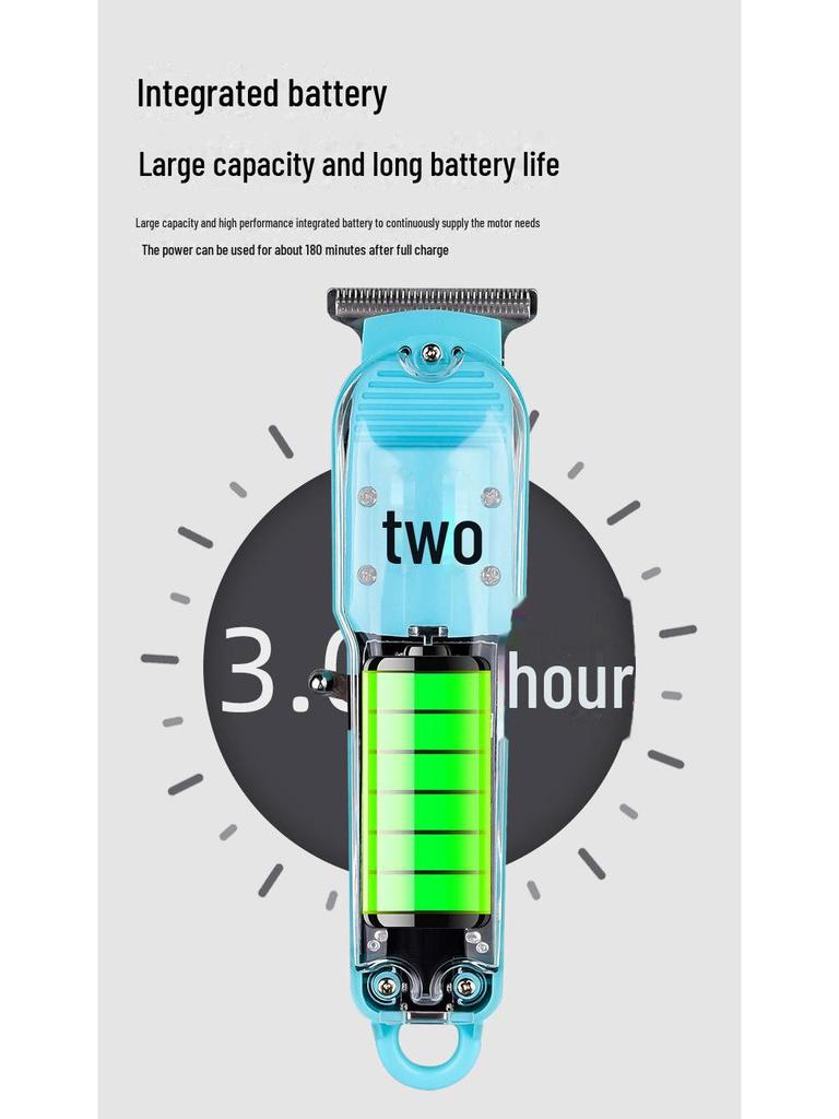 Rechargeable Electric Hair Clippers with LCD Display for Men's Shaving