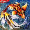 Алмазная картина Животные Полная площадь Дрель Картина из бисера Алмазная мозаика Рыба Мультфильм