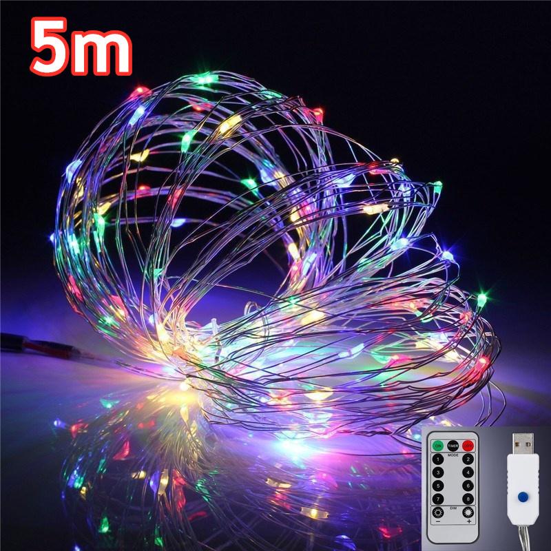 Разноцветная светодиодная декоративная гирлянда с пультом управления