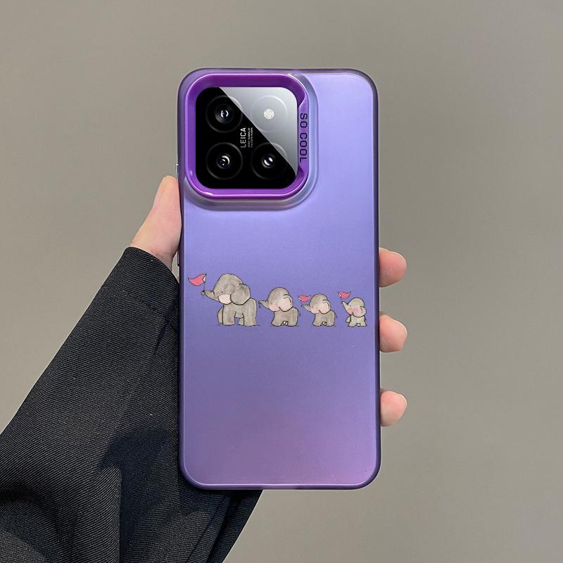 Подарочный чехол для телефона для Xiaomi Redmi Note 15 14 5G 13 12 10 11 Pro Plus 4G 15C 14C 13C 12C Серебристый IMD чехол Стиль для пары Слон