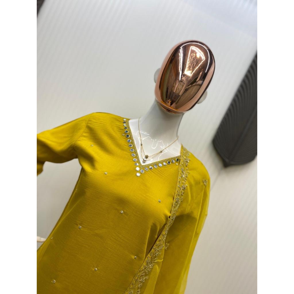 Женский комплект из топа и туники в стиле Болливуда, курти, брюк, дупатта, индийская праздничная одежда, костюм-шальвар VF-20240