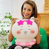 Summer Cat Plush Toy with Sunglasses And Float, Large Soft Pillow Stuffed Animal, Cuddly Beach Doll for Sofa, Gift for Girls