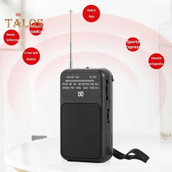 Mini Portable Radio User-friendly Design Easy To Carry Battery Powered AM/FM Small Radio with LED Flashlight