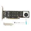 M.2 NVMe SSD Adapter Card Double Side LED Indicator High Speed PCIE 4.0 X16 Adapter Card for PC