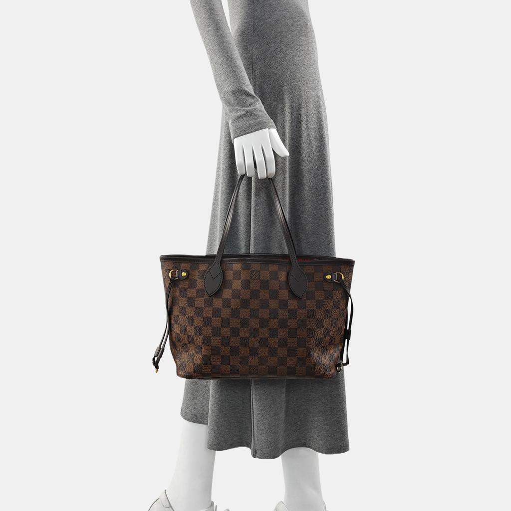 [Pre-Owned] Neverfull PM Checkered Coated Canvas With Leather Trim Tote Bag - Very Good #1VALIZG