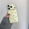 Желтый чехол в горошек в корейском стиле с защитой от падения для iPhone 17Pro/16ProMax/15Pro