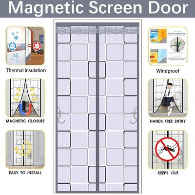 Занавеска на дверь для кондиционирования воздуха, противохолодная, теплоизоляция, магнитная защита от комаров, для комнаты, для кухни, зала, самопоглощающая дверная занавеска