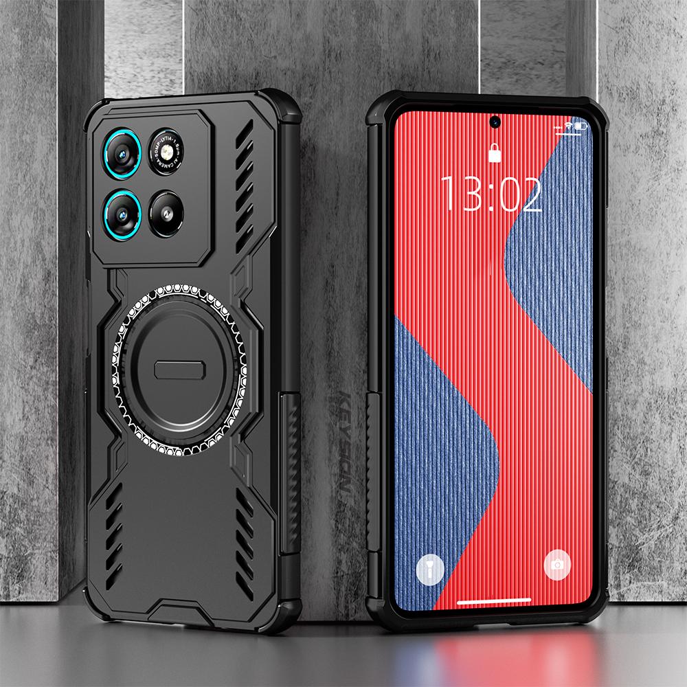 KEYSION Термозащитный чехол для Motorola G86 5G G57 G67 Power Магнитное охлаждение Ударопрочный чехол для телефона для MOTO G100 G15 G75 5G