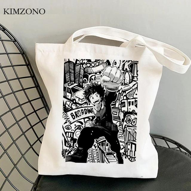 Сумка для покупок My Hero Academia bolso, многоразовая сумка-тоут для продуктов bolsa, джутовая сумка, тканевая сумка sacola, многоразовая ткань cabas