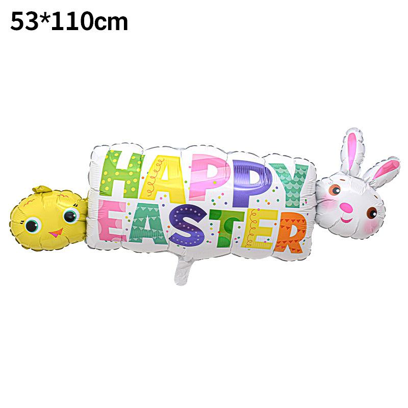 Aluminum Film Balloon Easter Egg Rabbit Chick Modeling Easter Party Decoration Arrangement Special-Shaped Balloon