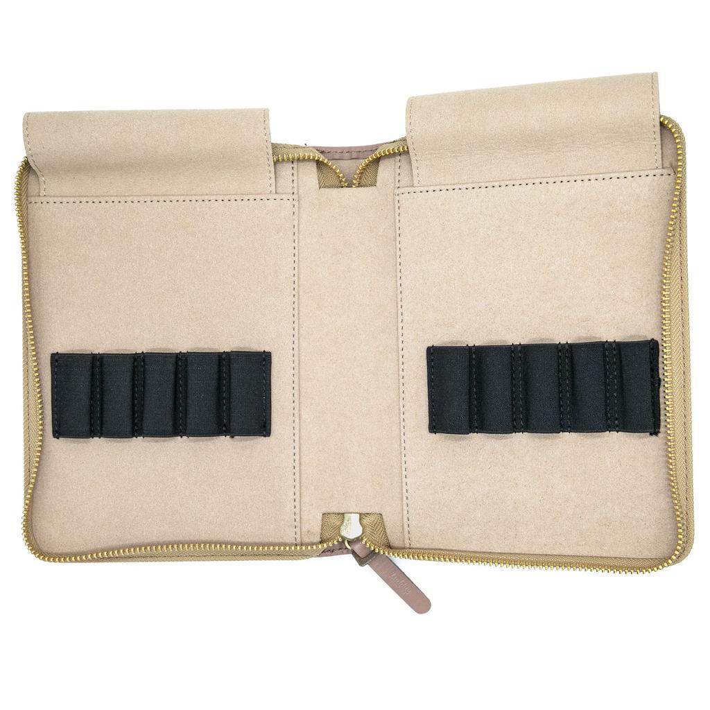 Luddite Pen Vachetta Вмещает 10 Бежевый Писательский кейс, Кожа, Ручки, LDK-WRPN-28,